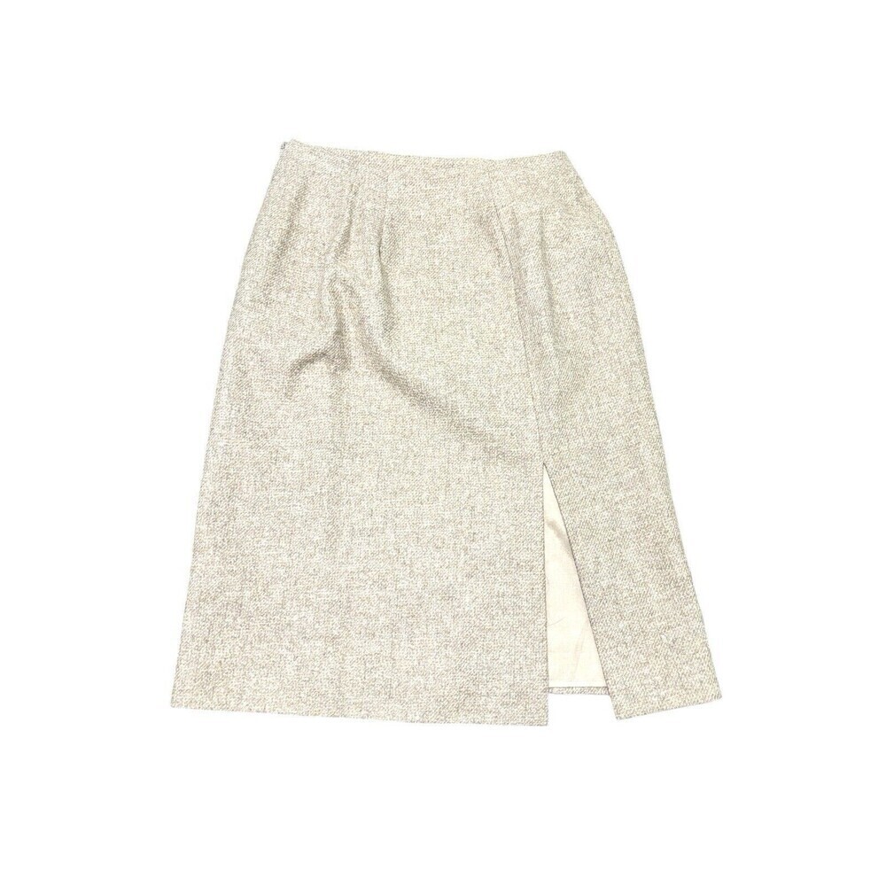 Vintage Valentino Miss V Wool Skirt Cream Beige Size 10 - Picture 3 of 6
